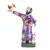 Wood sculpture, 'Blessed Are the Animals' - Purple Robed Image of Francis of Assisi from Guatemala