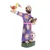 Wood sculpture, 'Blessed Are the Animals' - Purple Robed Image of Francis of Assisi from Guatemala
