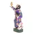 Wood sculpture, 'Blessed Are the Animals' - Purple Robed Image of Francis of Assisi from Guatemala