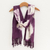 Bufanda de algodón - Bufanda violeta teñida artesanalmente