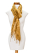 Cotton gauze shawl, 'San Pedro Amber' - Ocher Cotton Gauze Shawl with Natural Dyes