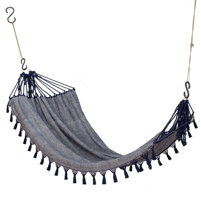 Handwoven Blue Cotton hammock (Single)