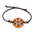 Wood pendant bracelet, 'Essential Life in Orange' - Multicoloured Wood Pendant Bracelet