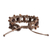 Macrame beaded wristband bracelet, 'Spirit Guide in Brown' - Artisan Crafted Brown Macrame Bracelet