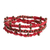 Beaded macrame wrap bracelet, 'Mixco Magic in Red' - Wrap Bracelet with Tiger's Eye Bead (image 2a) thumbail