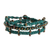 Beaded macrame wrap bracelet, 'Mixco Magic in Emerald' - Green Macrame Bracelet with Tiger's Eye Bead (image 2a) thumbail