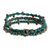Beaded macrame wrap bracelet, 'Mixco Magic in Emerald' - Green Macrame Bracelet with Tiger's Eye Bead (image 2c) thumbail