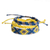 Makramee-Armbänder, 'Seashore Sights' (3er-Set) - Blaue und gelbe Makramee-Armbänder (3er-Set)