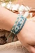 Macrame wristband bracelets, 'Seafoam Surf' (set of 3) - Aqua Macrame Wristband Bracelets (Set of 3)