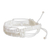 Beaded macrame bracelet, 'Mixco Trails in White' - White Beaded Wristband Bracelet
