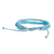 Beaded macrame bracelet, 'Triple Knot in Sky' - Blue Macrame Bracelet