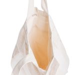 Cotton tote bag, 'Brilliant Cream' - Natural Cotton Tote Bag With Geometric Design