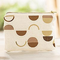 Cotton coin purse, Half Circles