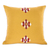 Cotton cushion cover, 'Rhomboid Diamond' - Mustard coloured Cotton Throw Pillow Cover From Guatemala