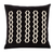 Cotton throw pillow cover, 'Zig Zag Ladders' - Black Cotton Throw Pillow Cover With Zig Zag Design in Ivory (image 2a) thumbail