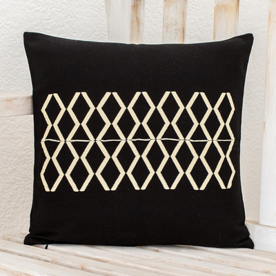 Cotton throw pillow cover, Divided Diamonds