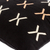 Cotton throw pillow cover, 'Tic Tac Toe' - Black Pedal Loomed Cotton Throw Pillow Cover With X Pattern (image 2c) thumbail
