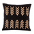 Cotton throw pillow cover, 'Opposing Arrows' - Black Cotton Throw Pillow Cover With Ivory Geometric Design (image 2a) thumbail