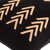 Cotton throw pillow cover, 'Opposing Arrows' - Black Cotton Throw Pillow Cover With Ivory Geometric Design (image 2c) thumbail