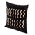 Cotton throw pillow cover, 'Zig Zag Figures' - Black Pedal Loomed Cotton Throw Pillow Cover With Zig Zags