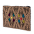 Cotton clutch, 'Woven Diamonds' - Hand Woven and Embroidered  Clutch With Diamond Pattern (image 2b) thumbail