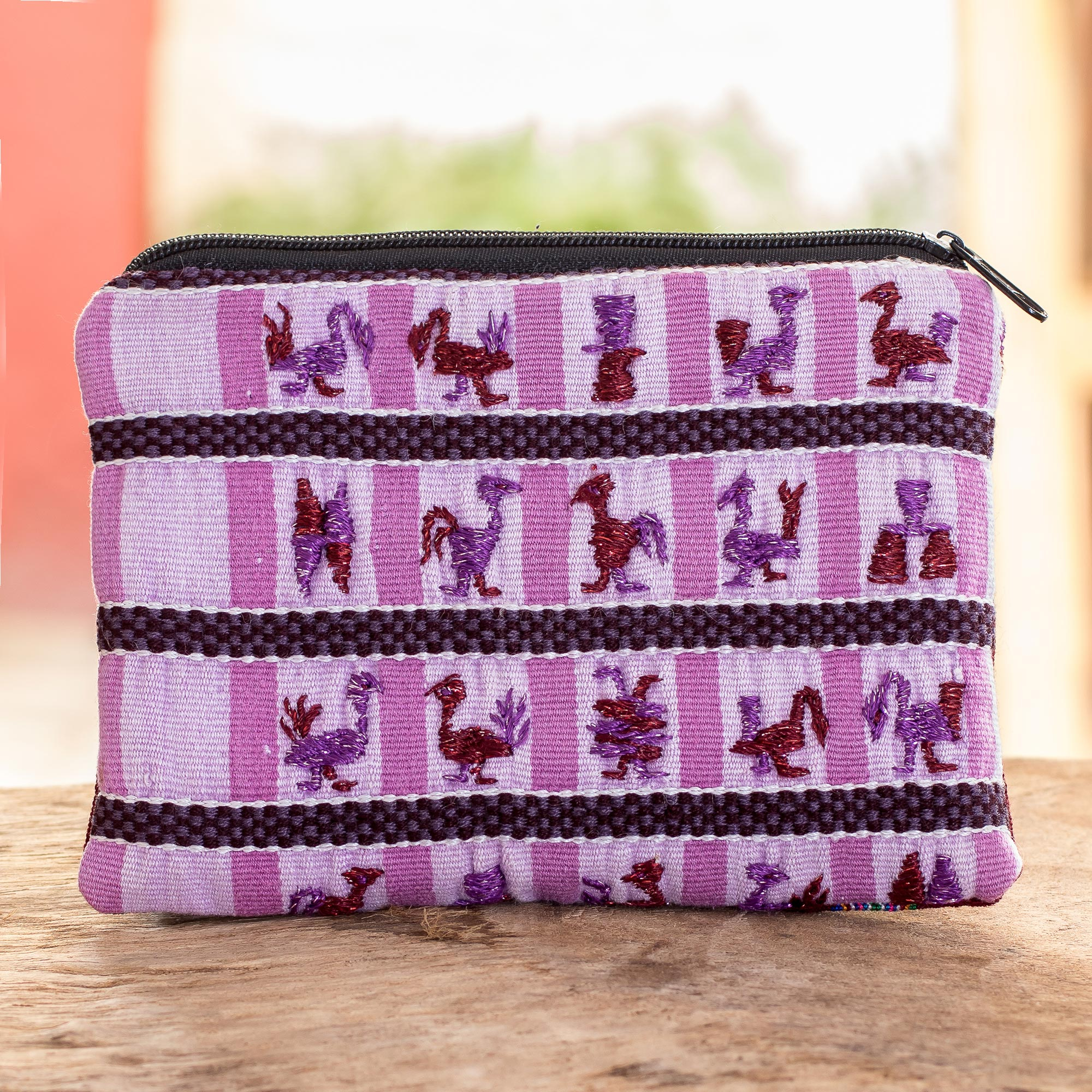 coin purse bag gift purse pouch mom sister friend native handmade  embroidered purple black mini fair trade hand stitch Guatemala Guatemala  velvet cute flowers fashion patters wallet cellphone money fashion fall  colors