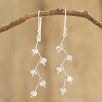 Crystal dangle earrings, 'Crystal Sparkle'