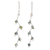 Ohrhänger mit Kristallen - Ohrhänger aus grünen Perlen mit Haken aus Sterlingsilber