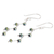 Crystal dangle earrings, 'Green Iridescent' - Green Beaded Dangle Earrings With Sterling Silver Hooks