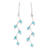 Crystal dangle earrings, 'Caribbean Blue Sparkle' - Blue Crystal Dangle Earrings With Sterling Silver Hooks