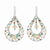 Crystal dangle earrings, 'Turquoise Crystal Sparkle' - Double Drop Dangle Earrings with Turquoise Colored Crystals