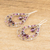 Crystal dangle earrings, 'Purple Drop Sparkle' - Double Drop Dangle Earrings With Purple Crystal Beads
