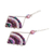 Beaded dangle earrings, 'Purple Bead Rainbow' - Purple Dangle Earrings With Glass Beads and Silver Hooks