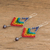 Pendientes colgantes con cuentas - Pendientes colgantes de arco iris con cuentas y ganchos de plata esterlina