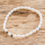 Pulsera elástica con cuentas de perlas cultivadas - Pulsera artesanal de perlas cultivadas