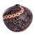 Jarrón decorativo de cerámica - Jarrón ornamental en forma de bola de cerámica en ocre negro y beige