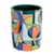 Ceramic decorative vase, 'Mod Geometry' - Ceramic Ornamental Vase with Modern Geometric Design (image 2b) thumbail