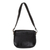 Leather shoulder bag, 'Timeless Classic' - Handcrafted Black Leather Shoulder Bag