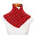 Knit neck warmer, 'Red Warmth' - Red with Black Accents Knitted Neck Warmer from Costa Rica (image 2a) thumbail