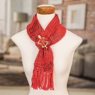 Wrap scarf with clip, Wrapped Fire