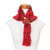 Wrap scarf with clip, 'Wrapped Fire' - Lightweight Deep Red Acrylic Scarf with Wood Clip (image 2a) thumbail