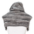 Hooded capelet, 'Grey Modern Cowl' - Grey Black White Hood Short Cape Combination with Strap (image 2c) thumbail