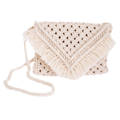 100% Cotton Macrame Shoulder Bag From Costa Rica