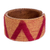 Leather and cotton cuff bracelet, 'Comalapa Highlands in Red' - Handcrafted Cuff Bracelet from Guatemala (image 2b) thumbail