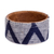 Leather and cotton cuff bracelet, 'Comalapa Highlands in Blue' - Artisan Crafted Blue and White Bracelet (image 2b) thumbail