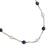 Cultured pearl and lapis lazuli beaded necklace, 'Azure and Ivory' - Cultured Pearl and Lapis Lazuli Beaded Necklace with Silver (image 2b) thumbail