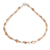 Cultured pearl strand necklace, 'Baroque Glow' - Cultured Pink Baroque Pearl Beaded Necklace with Silver (image 2a) thumbail