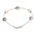 Cultured pearl beaded bracelet,'Rose and Peacock' - Multicolored Cultured Pearl Station Bracelet from Costa Rica