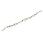 Chalcedony beaded bracelet, 'Aqua Allure' - Aqua Chalcedony and Sterling Silver Beaded Bracelet