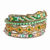 Positive energy bracelet, 'Blessings of Luck' - Braided and Beaded Long Wrap Positive Energy Luck Bracelet